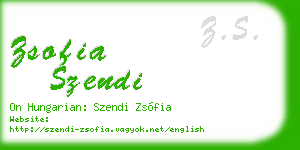 zsofia szendi business card